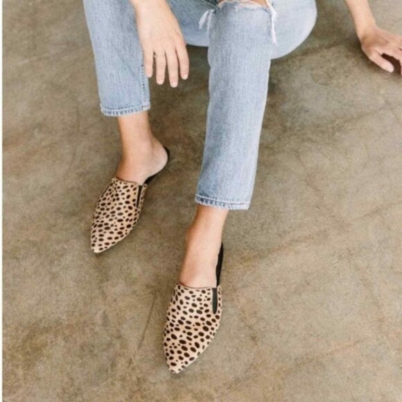 Jenni Kayne Pony Hair Mule in Cheetah Size 8